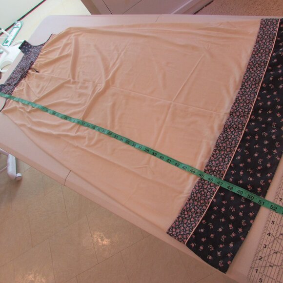 Vintage Sears JR Bazaar White Sheer Nylon/Blue Floral Trim Maxi Nightgown - Picture 14 of 15